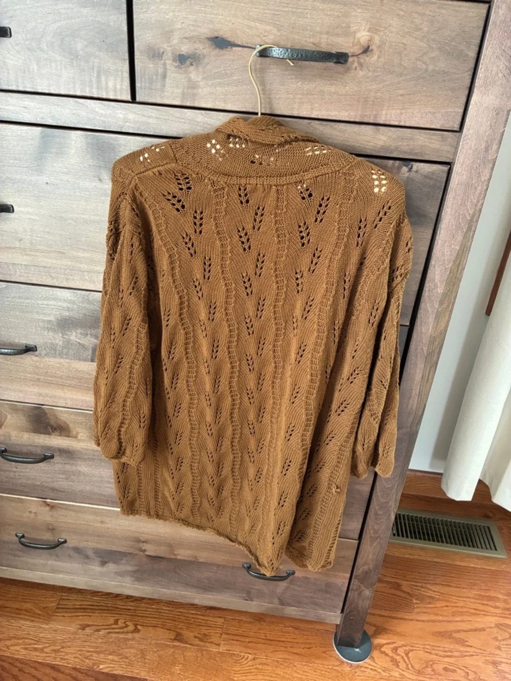 Coldwater Creek Brown Open-Front Knit Cardigan - Picture 3 of 3